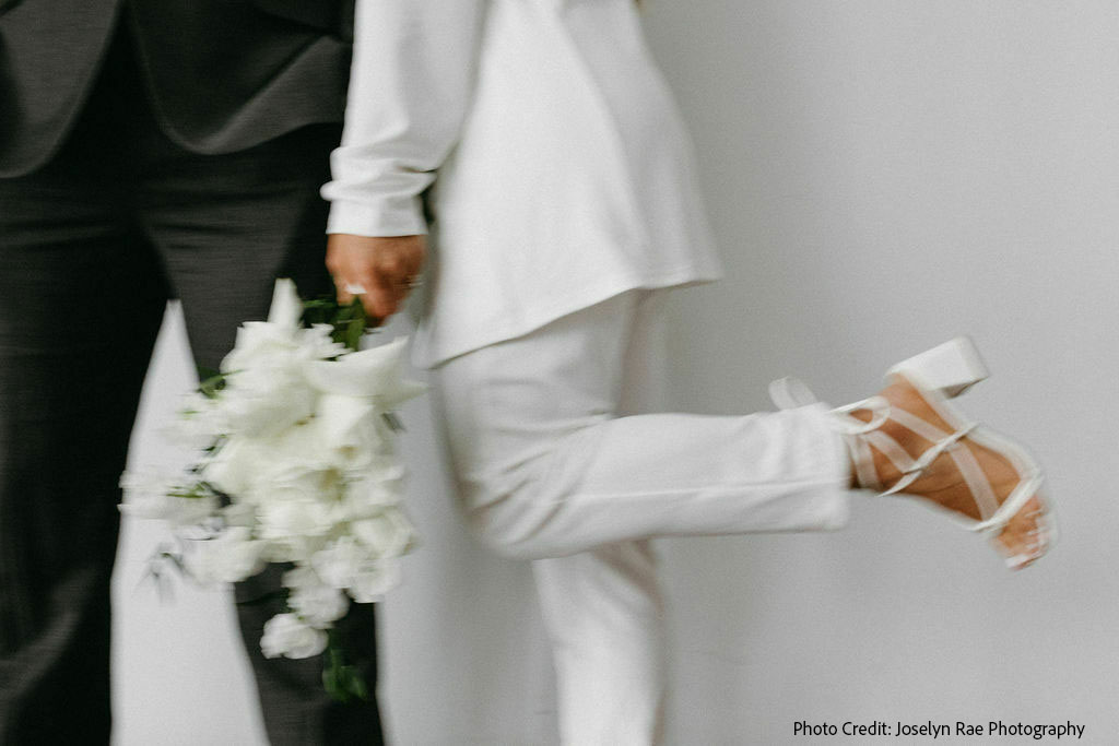 Couple on their wedding day