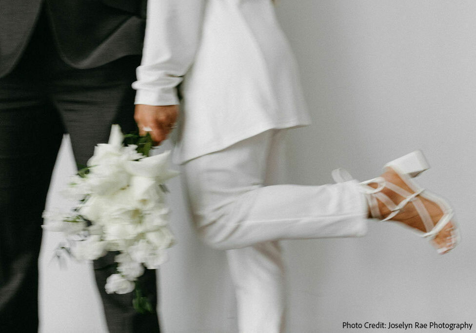 Couple on their wedding day